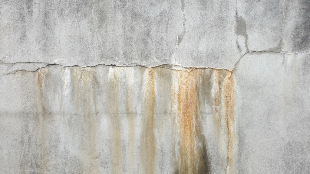 Traces d’infiltration sur un mur