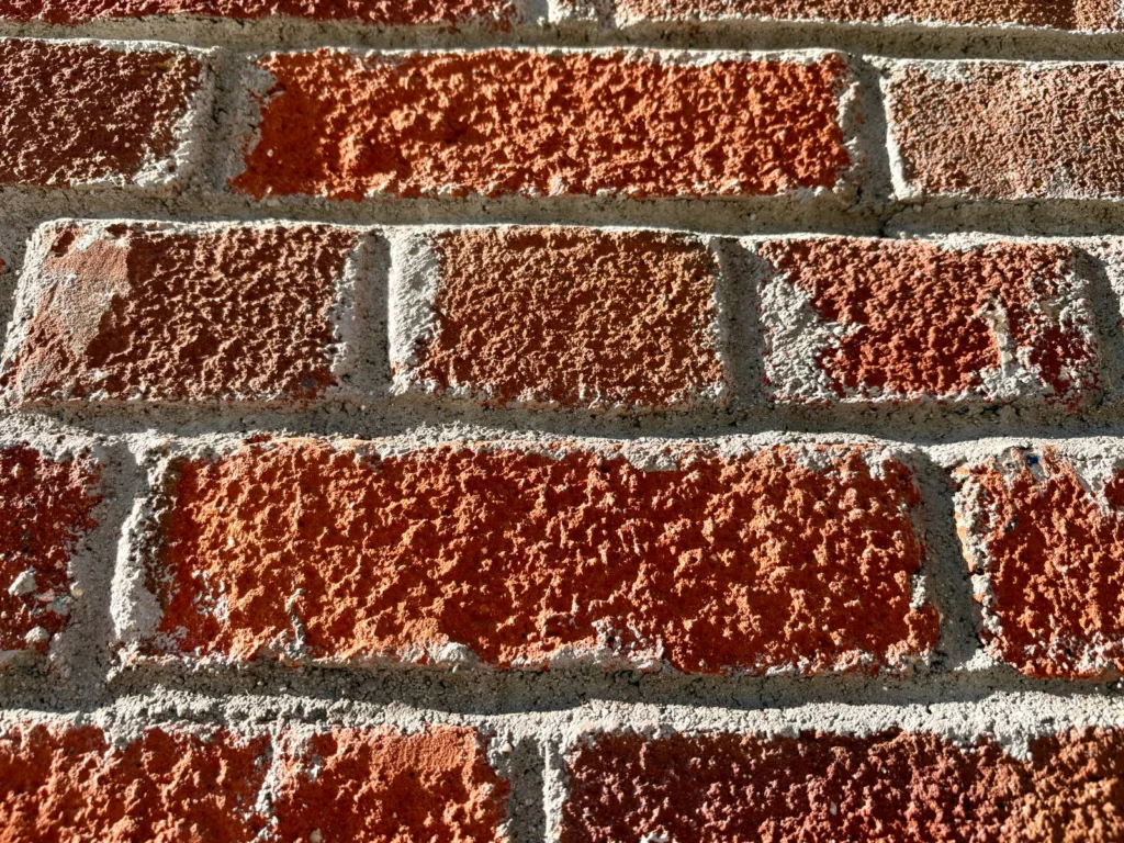 Façade en briques isolée