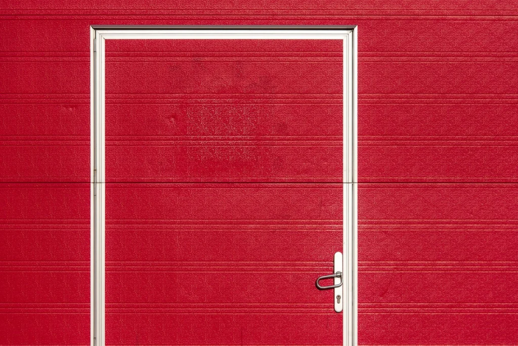 Porte de garage colorée
