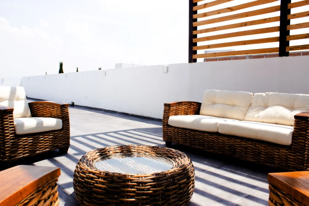 Toiture plate aménagée en terrasse